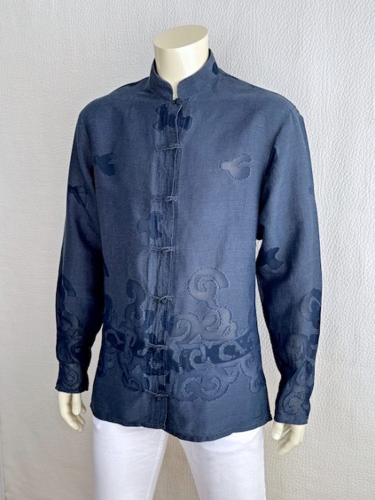 RARE Giorgio Armani Silk-Linen Oriental Style Shirt