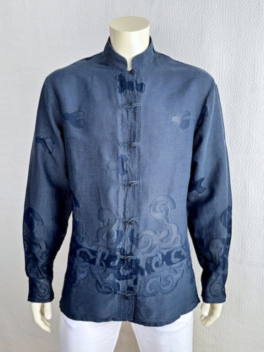 RARE Giorgio Armani Silk-Linen Oriental Style Shirt