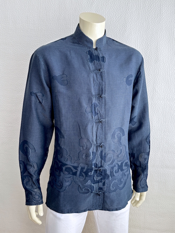 RARE Giorgio Armani Silk-Linen Oriental Style Shirt