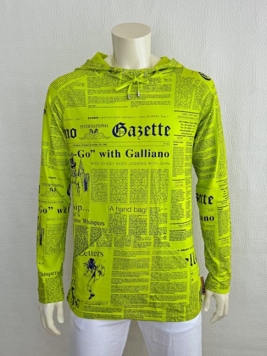 RARE John Galliano Newspaper Print Hoodie