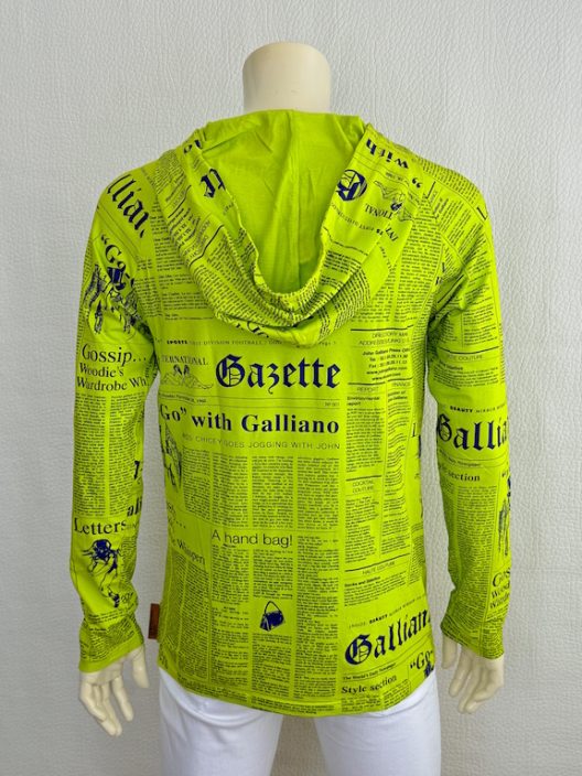 RARE John Galliano Newspaper Print Hoodie