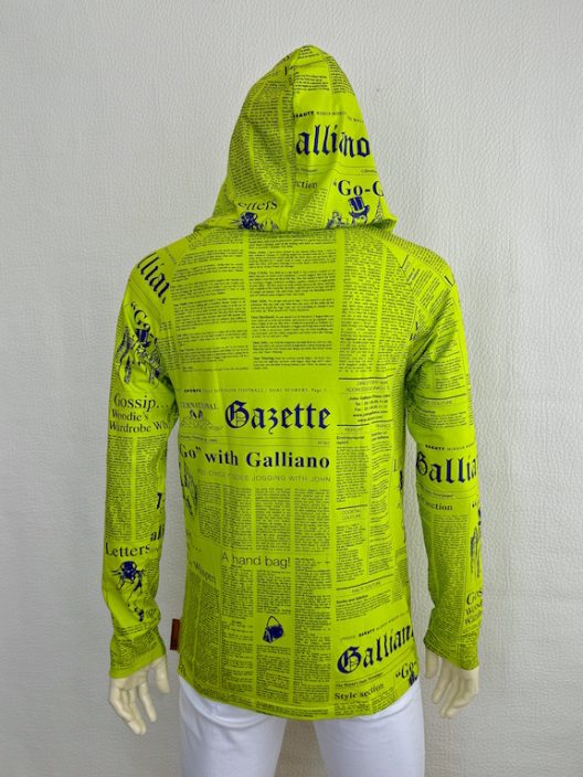 RARE John Galliano Newspaper Print Hoodie