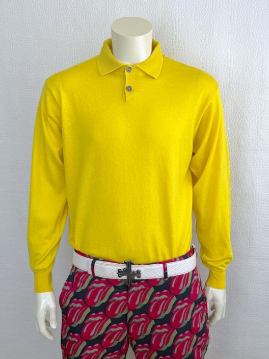 VTG Gianni Versace Silk-Cashmere Polo Shirt