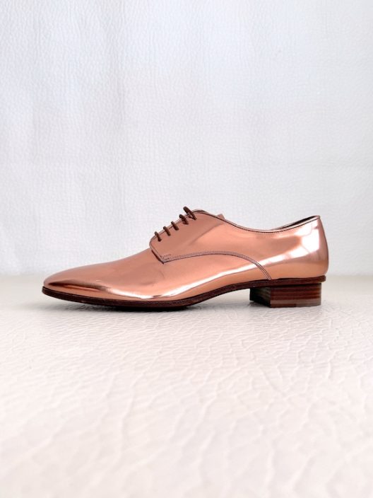 RARE Lanvin Gold leather lace-up shoes