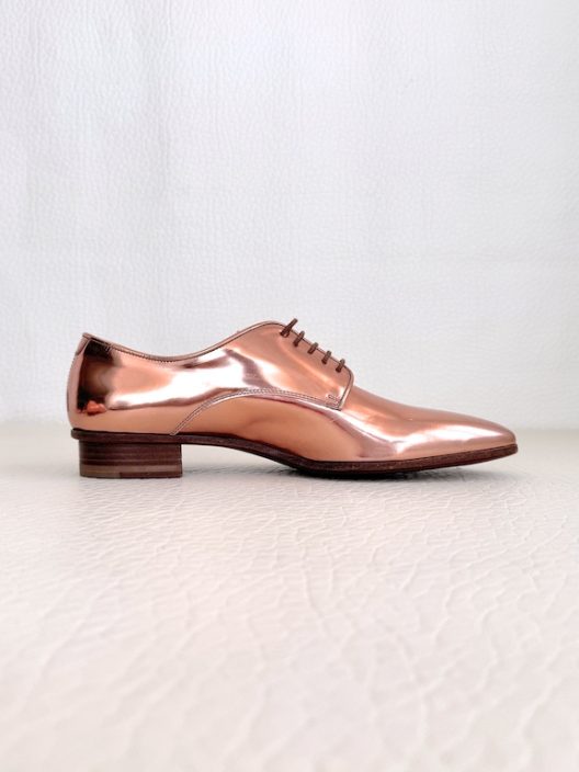 RARE Lanvin Gold leather lace-up shoes