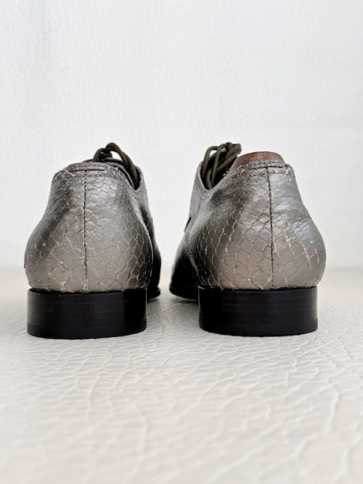 RARE N.D.C Silver Python Lace-up Shoes