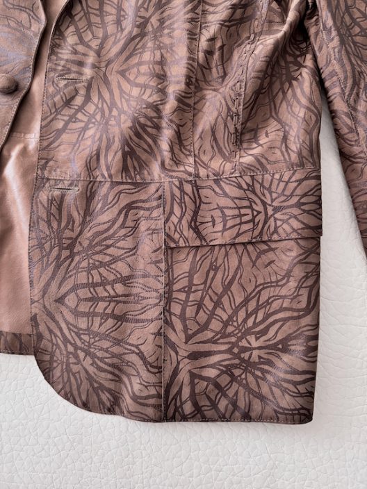 RARE Roberto Cavalli Printed Suede Jacket