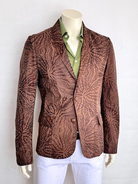 RARE Roberto Cavalli Printed Suede Jacket