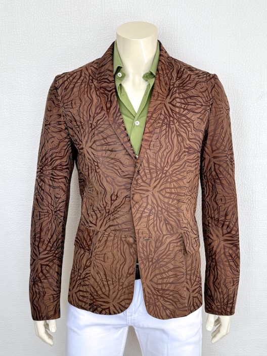 RARE Roberto Cavalli Printed Suede Jacket