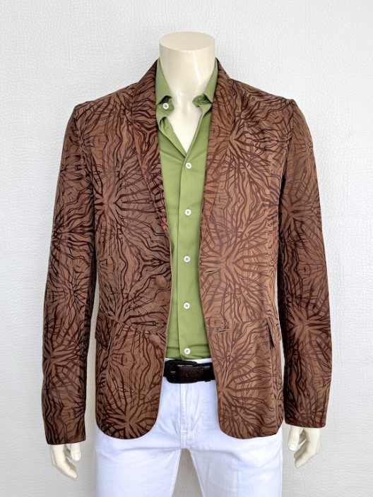 RARE Roberto Cavalli Printed Suede Jacket