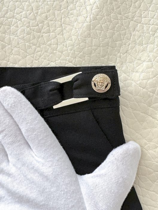 Versace Black Wool Pants, Medusa Buttons