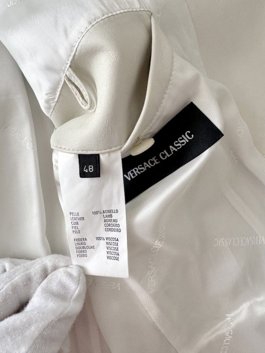 Versace Off-white Leather Jacket