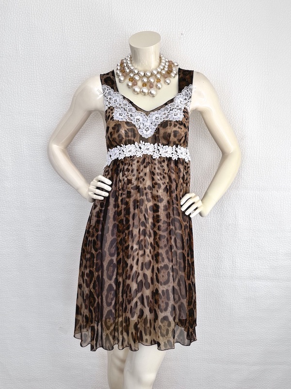 Dolce & Gabbana Animal Print Silk Dress