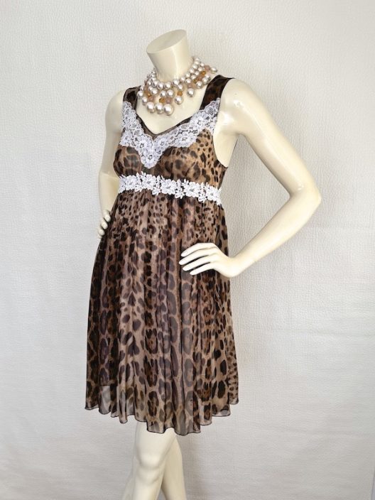 Dolce & Gabbana Animal Print Silk Dress