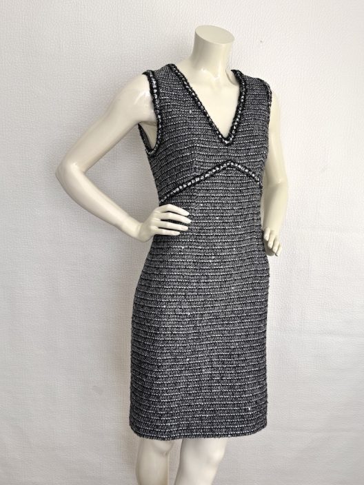 Chanel tweed dress embellished with sequins