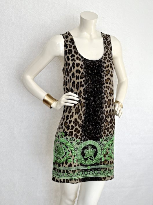 Versace Baroque Print Silk Dress