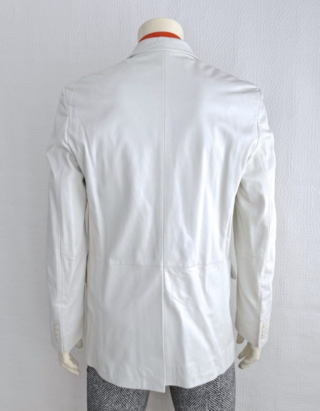 Versace Off-white Leather Jacket