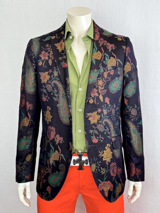 Etro Runway Floral Print Jacquard Blazer