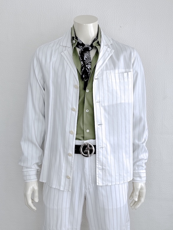 RARE Giorgio Armani White Striped Suit