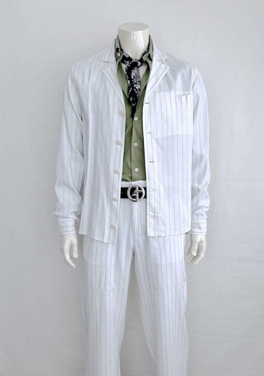 RARE Giorgio Armani White Striped Suit