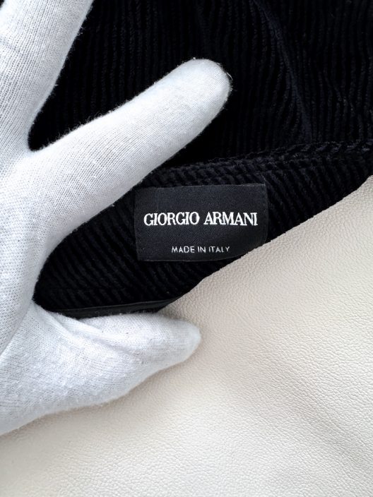 Giorgio Armani black velvet trousers