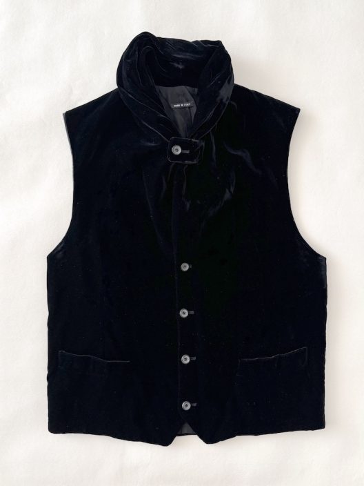 Giorgio Armani Runway Black Velvet Waistcoat