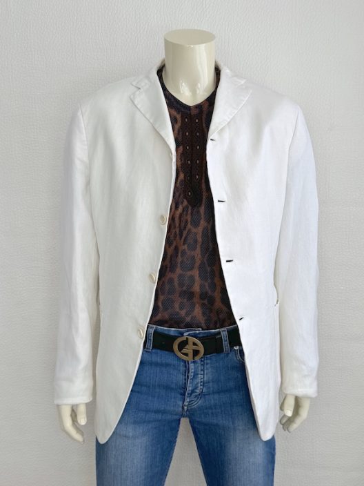 Jil Sander Unstructured Off-white Linen Jacket