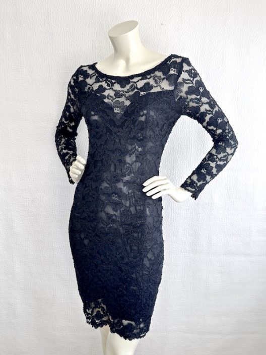 Dolce & Gabbana Black Lace Body Dress