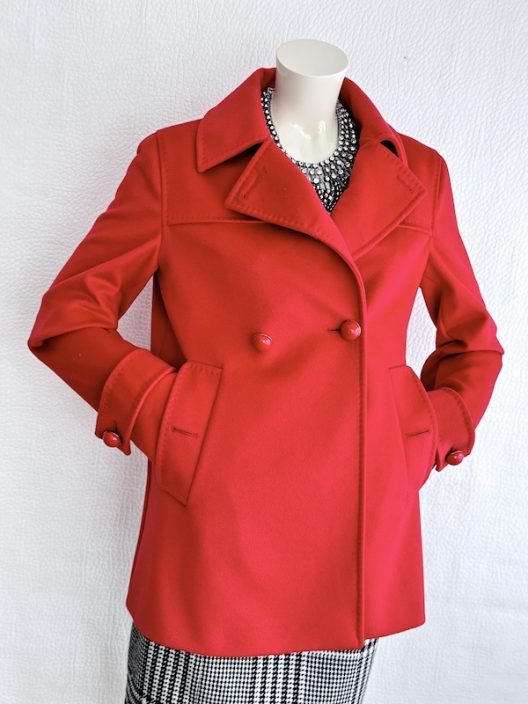 Max Mara Red Virgin Wool Coat