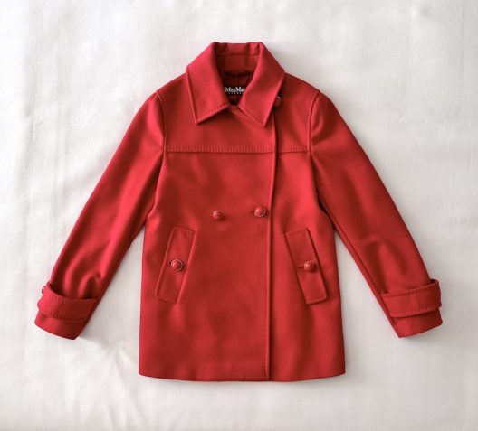 Max Mara Red Virgin Wool Coat