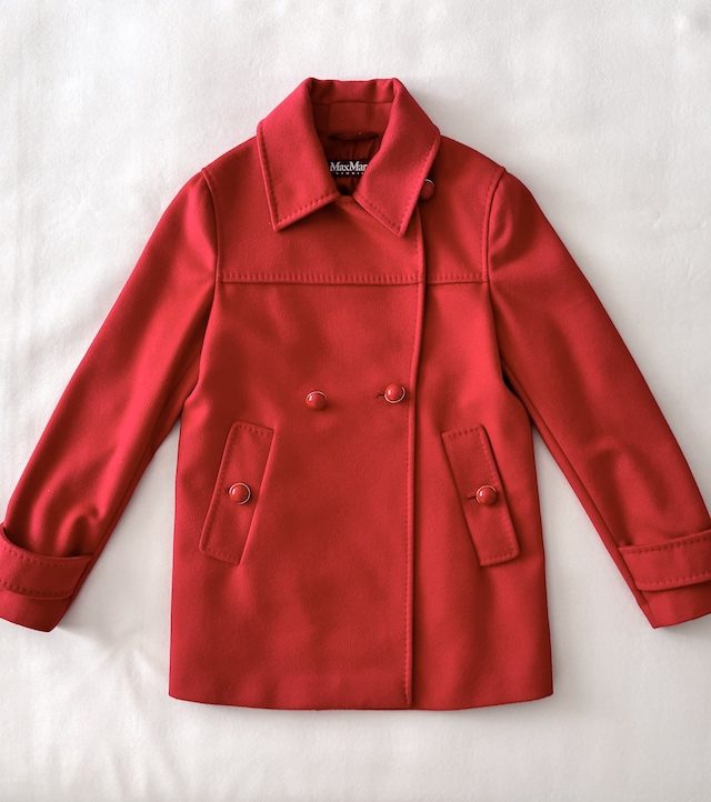 Max Mara Red Virgin Wool Coat