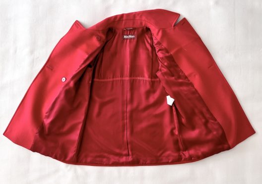 Max Mara Red Virgin Wool Coat