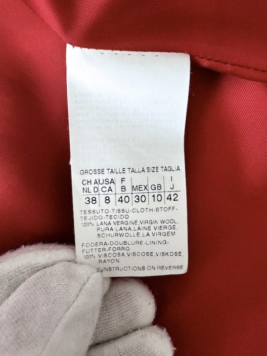 Max Mara Red Virgin Wool Coat