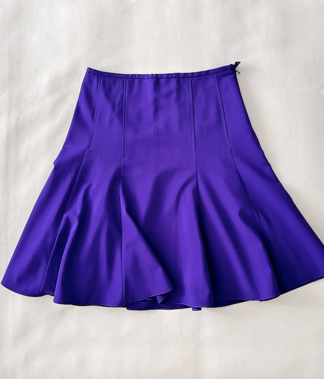 Armani Collezioni Purple Wool Skirt