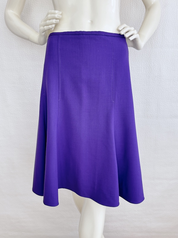 Armani Collezioni Purple Wool Skirt