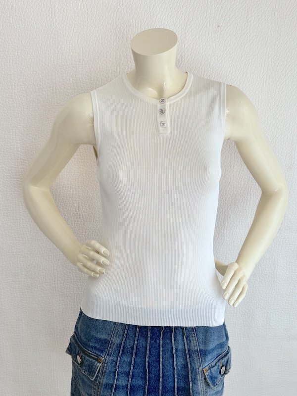 VTG Chanel Off-white Knit Top 