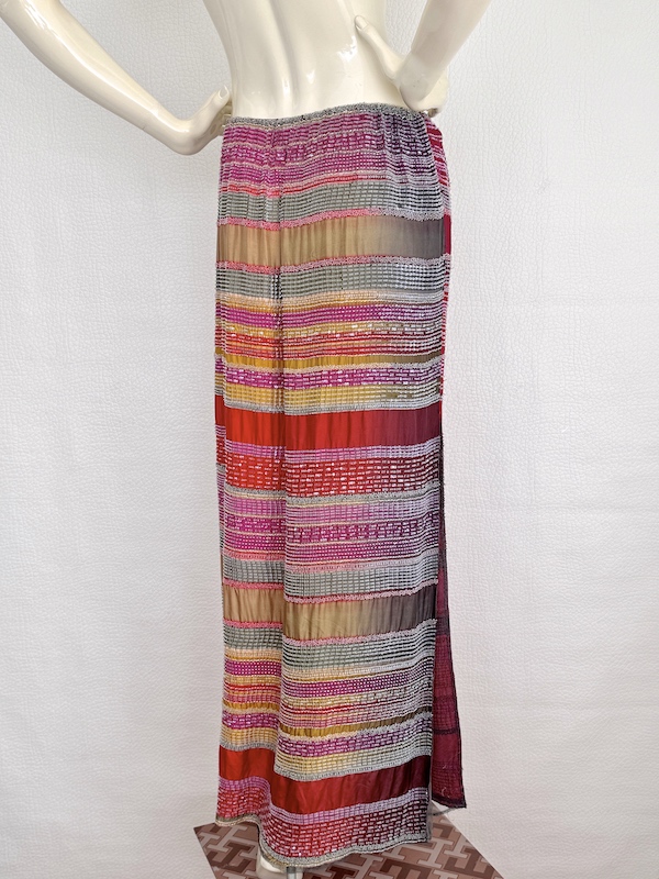 VTG Giorgio Armani Silk Long Rhinestone Skirt