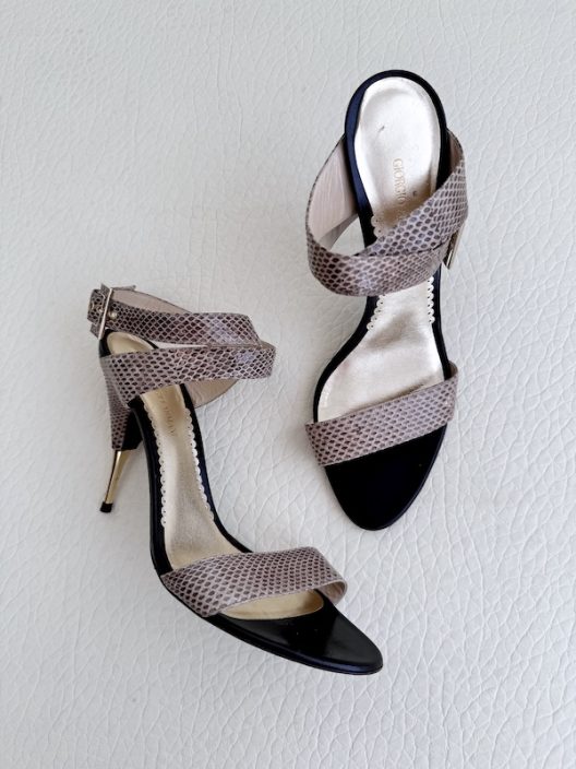 Giorgio Armani Python heel sandals