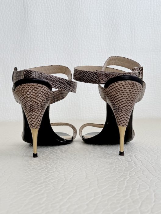 Giorgio Armani Python heel sandals