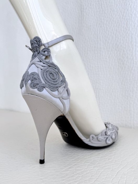 Giorgio Armani Satin and Rhinestones High Heel Shoes