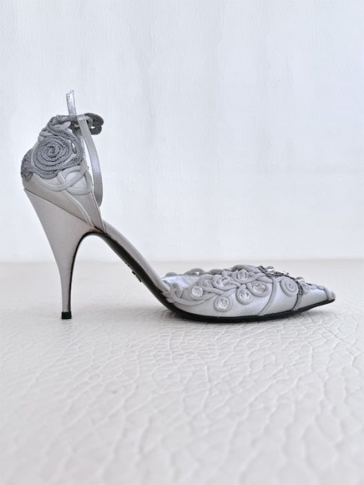 Giorgio Armani Satin and Rhinestones High Heel Shoes