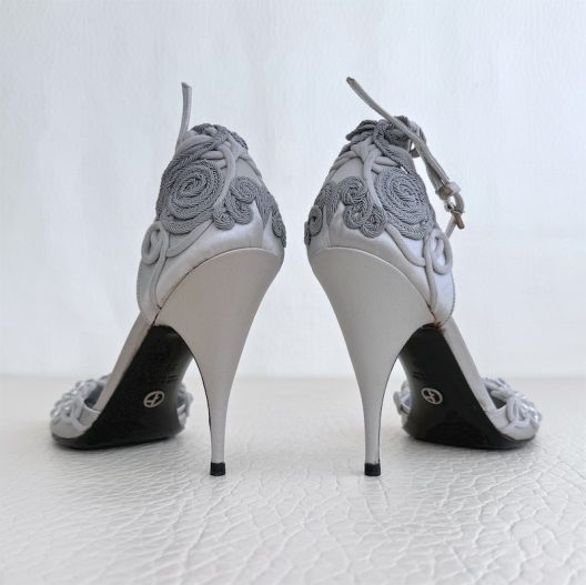 Giorgio Armani Satin and Rhinestones High Heel Shoes