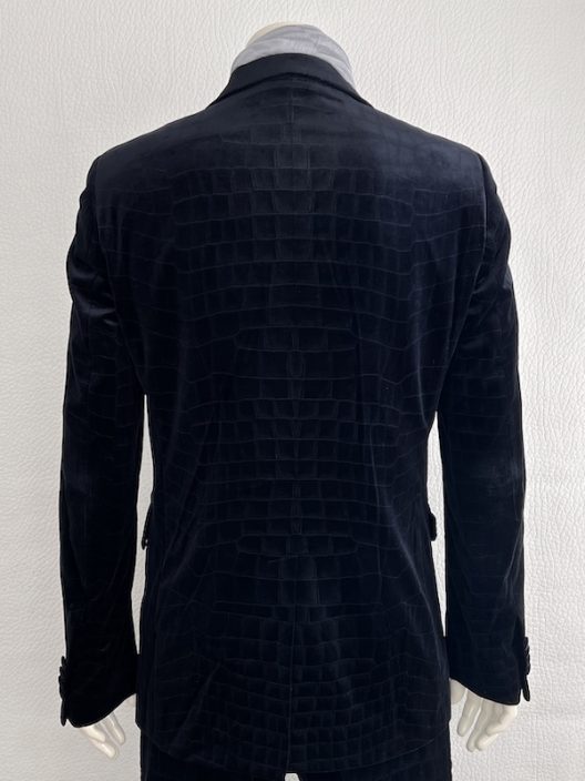 RARE Roberto Cavalli Crocodile Print Velvet Suit