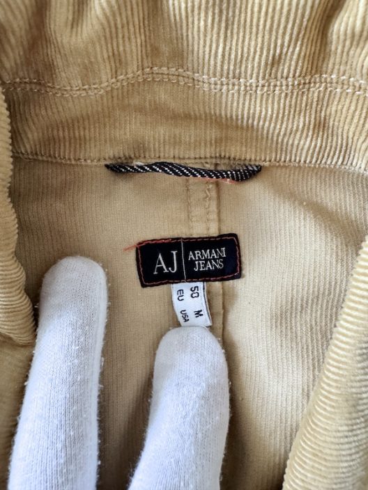 Armani Jeans Destructured Corduroy Jacket