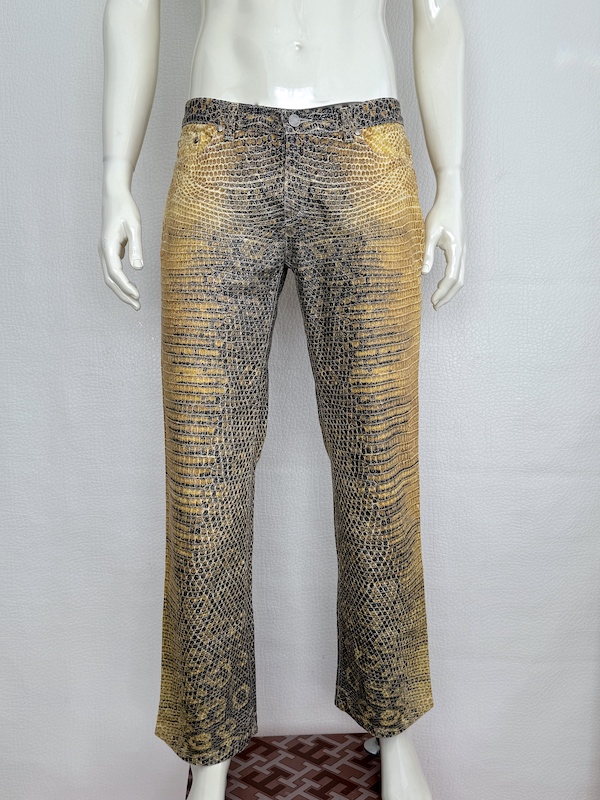 Roberto Cavalli Animal Print Jeans