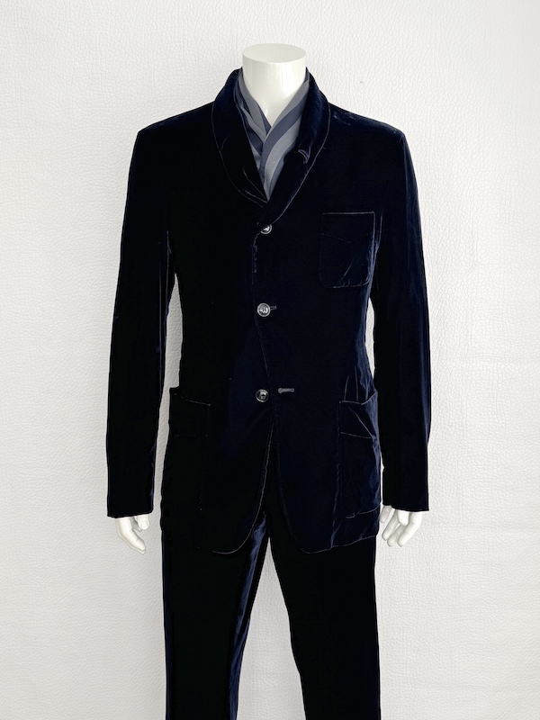 Giorgio Armani Black Velvet Suit