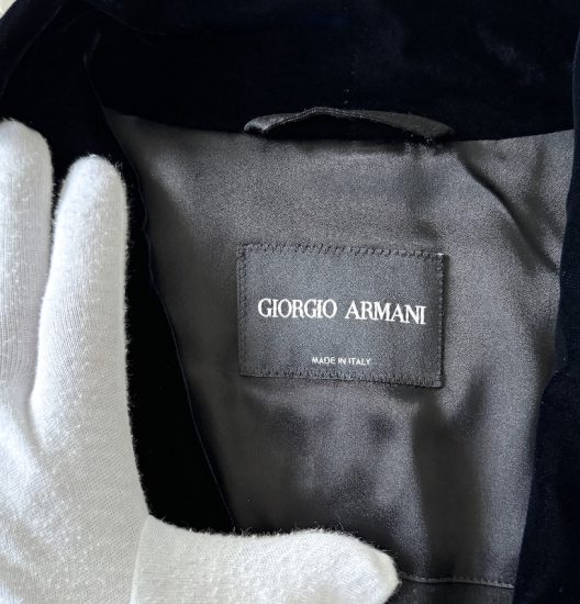 Giorgio Armani Black Velvet Suit