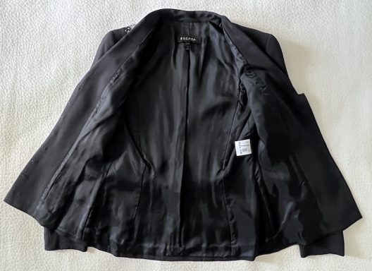 Escada Couture Silk Black Suit