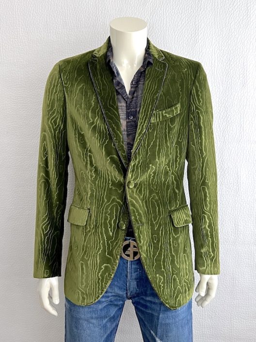 RARE Etro Green Printed Velvet Jacket