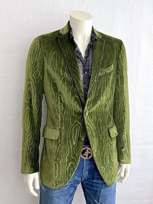 RARE Etro Green Printed Velvet Jacket